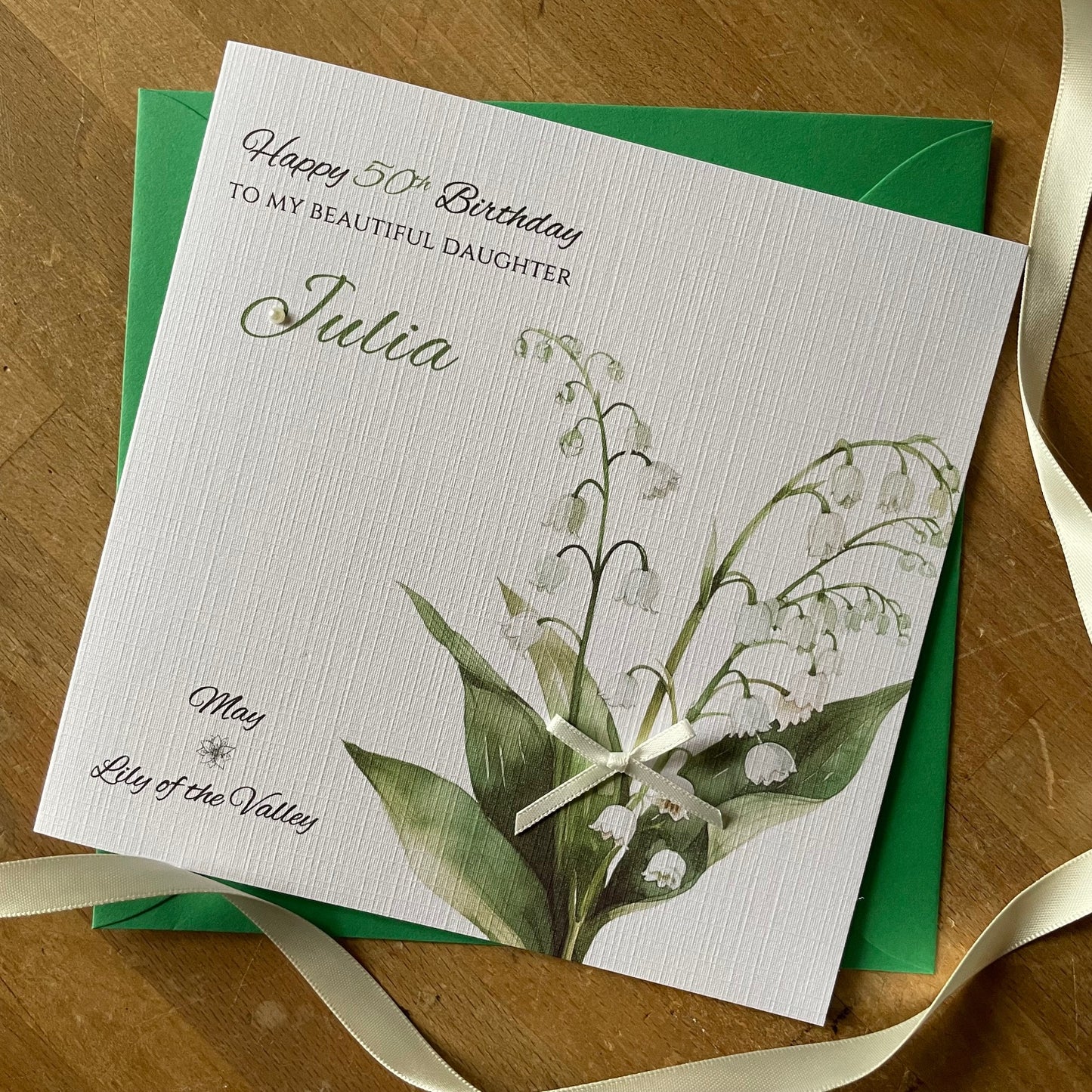 Personalised Birth Flower Card - Any Month - Personalised