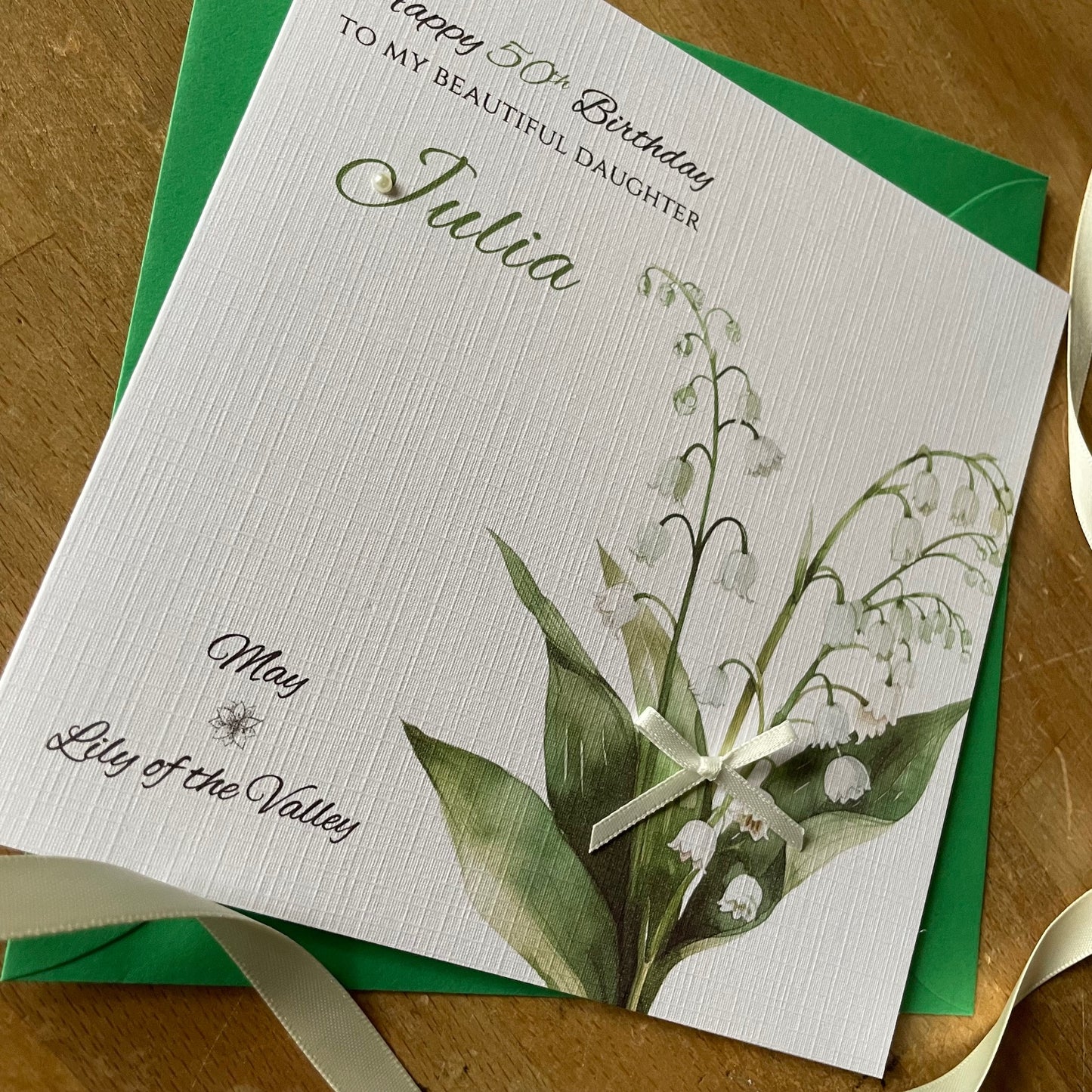 Personalised Birth Flower Card - Any Month - Personalised