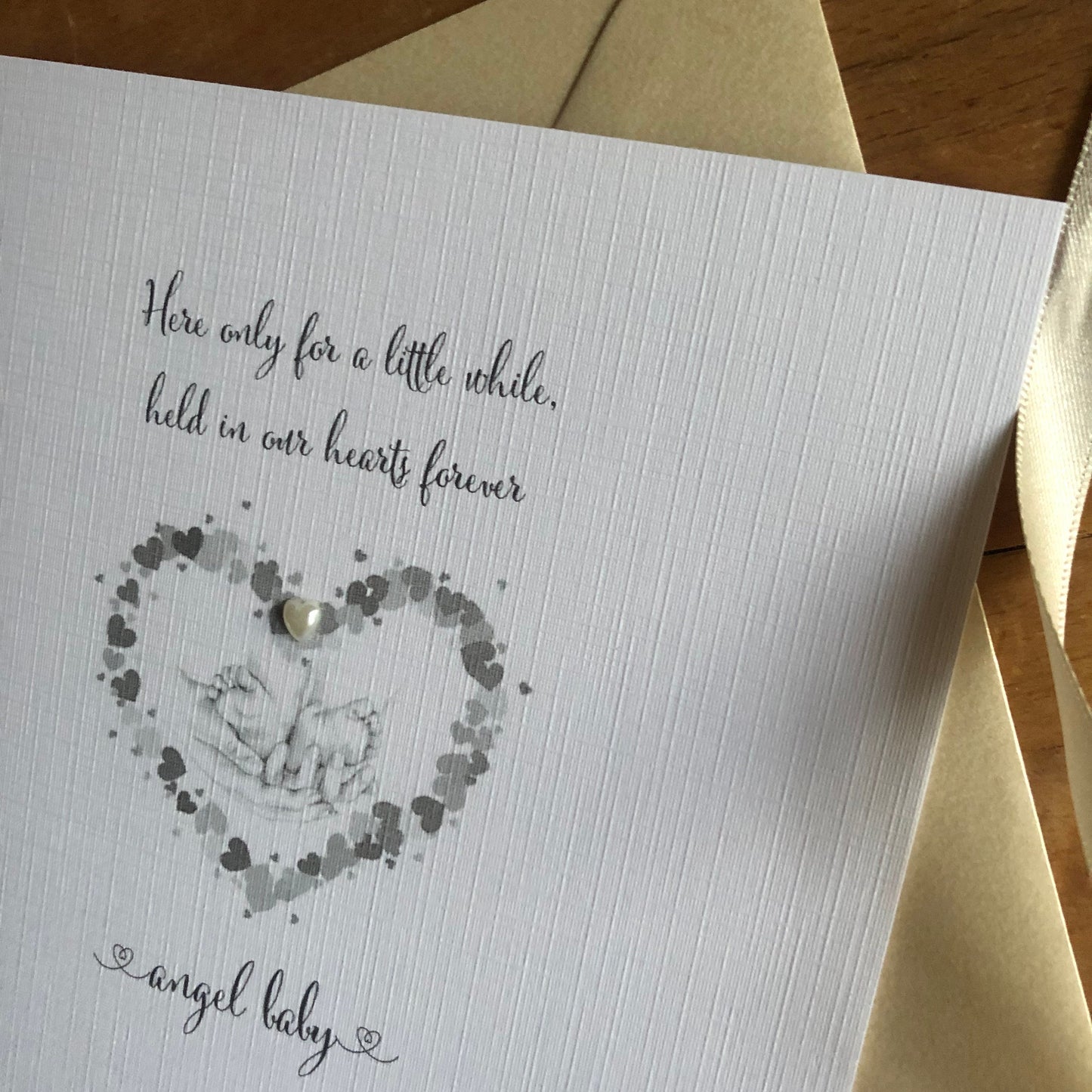 Baby, Child Loss Sympathy Card - Baby Feet Heart - Personalised Condolence Card, Bereavement Miscarriage Stillbirth