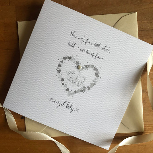 Baby, Child Loss Sympathy Card - Baby Feet Heart - Personalised Condolence Card, Bereavement Miscarriage Stillbirth